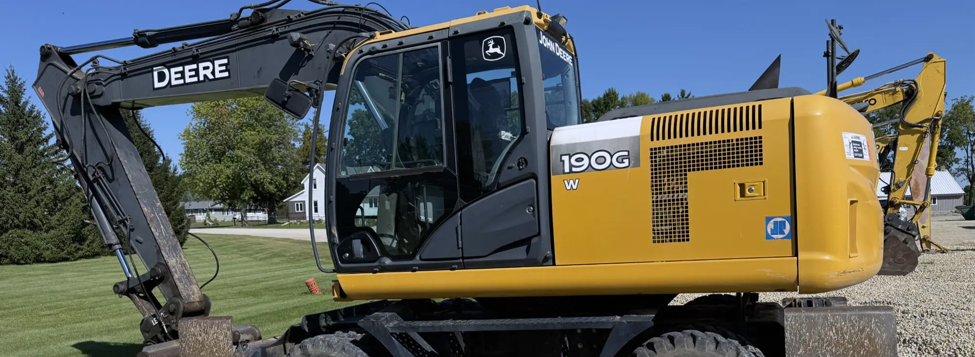 John Deere 190G W excavator on gravel